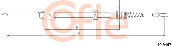 Cofle 10.9467 - Трос, гальмівна система autocars.com.ua