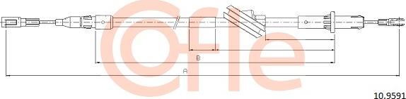Cofle 10.9591 - Трос, гальмівна система autocars.com.ua