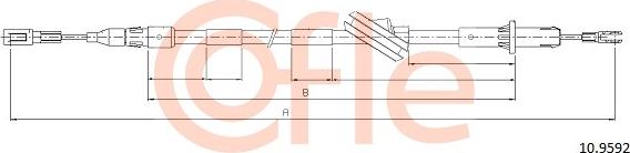 Cofle 10.9592 - Трос, гальмівна система autocars.com.ua