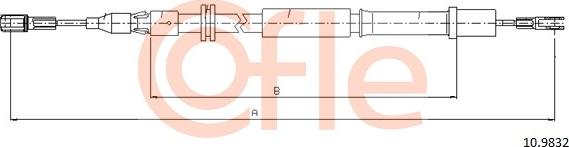 Cofle 10.9832 - Трос, гальмівна система autocars.com.ua