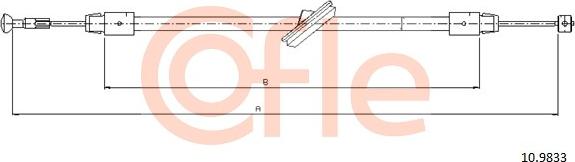 Cofle 10.9833 - Трос, гальмівна система autocars.com.ua