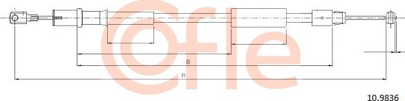 Cofle 10.9836 - Тросик, cтояночный тормоз autodnr.net