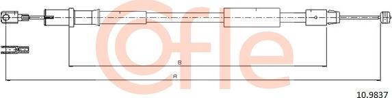 Cofle 10.9837 - Тросик, cтояночный тормоз autodnr.net