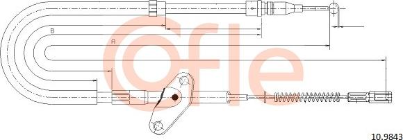 Cofle 10.9843 - Трос, гальмівна система autocars.com.ua