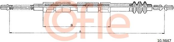 Cofle 10.9847 - Трос, гальмівна система autocars.com.ua