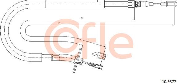 Cofle 92109877 - Трос, гальмівна система autocars.com.ua