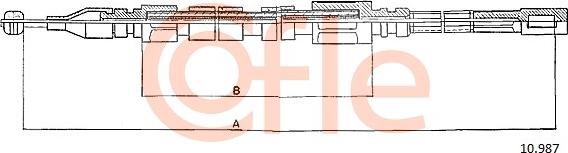 Cofle 10.987 - Тросик, cтояночный тормоз avtokuzovplus.com.ua