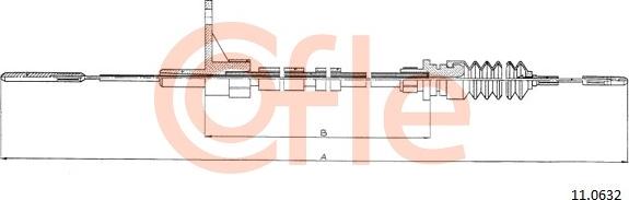 Cofle 11.0632 - Тросик газу autocars.com.ua