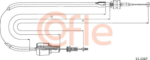 Cofle 11.1247 - Тросик газу autocars.com.ua