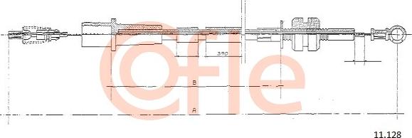 Cofle 11.128 - Тросик газу autocars.com.ua