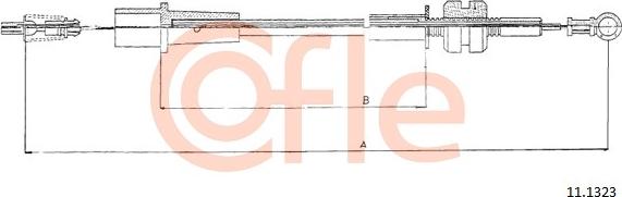 Cofle 11.1323 - Тросик газу autocars.com.ua