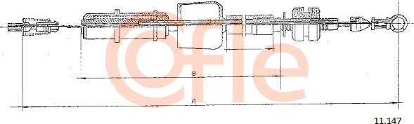 Cofle 92.11.147 - Тросик газу autocars.com.ua