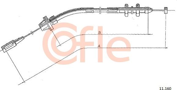 Cofle 11.160 - Тросик газу autocars.com.ua