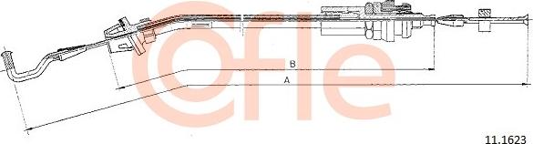 Cofle 11.1623 - Тросик газу autocars.com.ua