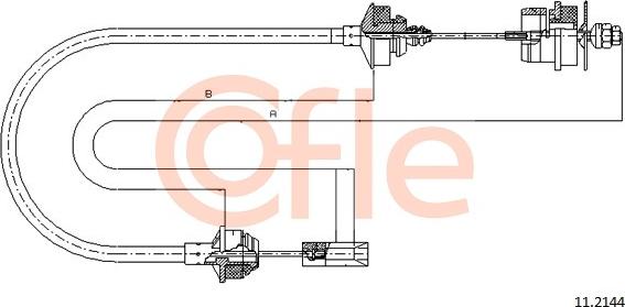Cofle 11.2144 - Трос, управление сцеплением avtokuzovplus.com.ua