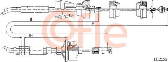 Cofle 11.2151 - Трос, управление сцеплением avtokuzovplus.com.ua