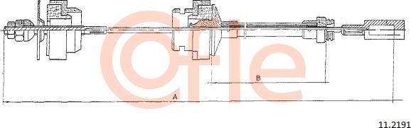 Cofle 11.2191 - Трос, управління зчепленням autocars.com.ua