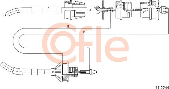 Cofle 11.2244 - Трос, управление сцеплением avtokuzovplus.com.ua