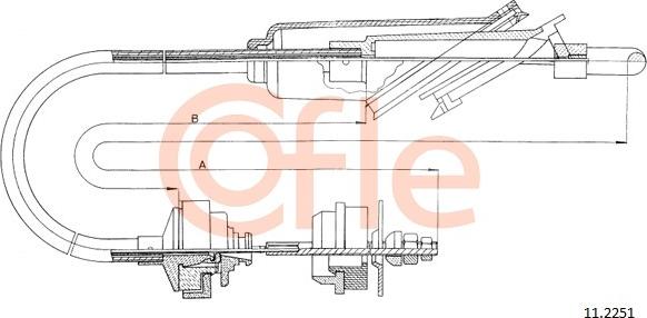 Cofle 11.2251 - Трос, управління зчепленням autocars.com.ua