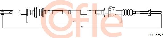 Cofle 11.2257 - Трос, управління зчепленням autocars.com.ua