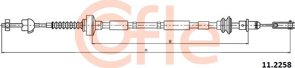 Cofle 11.2258 - Трос, управління зчепленням autocars.com.ua