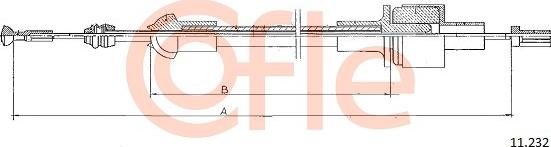 Cofle 11.232 - Трос, управління зчепленням autocars.com.ua