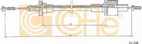 Cofle 11.236 - Трос, управління зчепленням autocars.com.ua