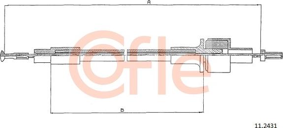 Cofle 11.2431 - Трос, управління зчепленням autocars.com.ua