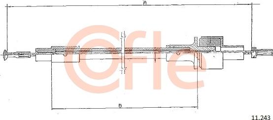 Cofle 11.244 - Трос, управління зчепленням autocars.com.ua