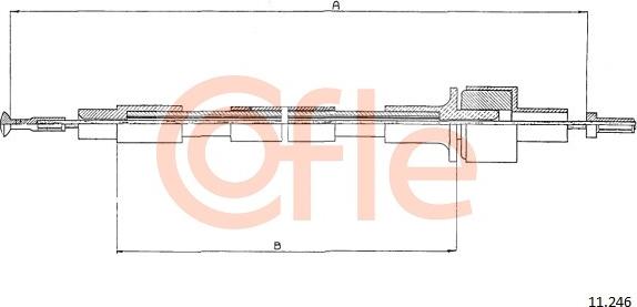 Cofle 11.246 - Трос, управління зчепленням autocars.com.ua