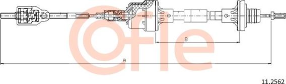 Cofle 11.2562 - Трос, управління зчепленням autocars.com.ua