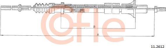 Cofle 11.2612 - Трос, управління зчепленням autocars.com.ua