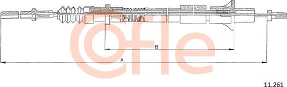 Cofle 11.261 - Трос, управління зчепленням autocars.com.ua