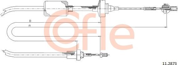 Cofle 11.2873 - Трос, управление сцеплением avtokuzovplus.com.ua