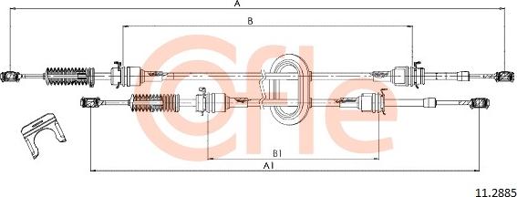 Cofle 11.2885 - Трос, ступенчатая коробка передач avtokuzovplus.com.ua