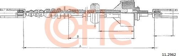 Cofle 11.2962 - Трос, управління зчепленням autocars.com.ua