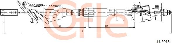 Cofle 11.3015 - Трос, управління зчепленням autocars.com.ua