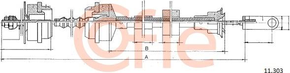 Cofle 11.303 - Трос, управління зчепленням autocars.com.ua