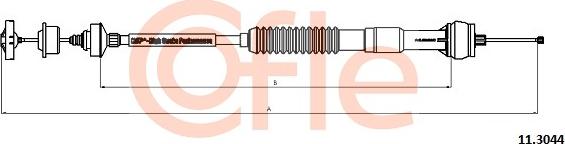 Cofle 11.3044 - Трос, управління зчепленням autocars.com.ua