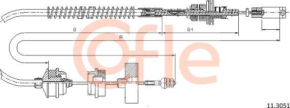 Cofle 11.3051 - Трос, управління зчепленням autocars.com.ua