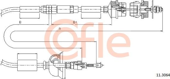Cofle 11.3064 - Трос, управління зчепленням autocars.com.ua