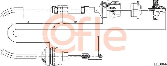 Cofle 11.3066 - Трос, управление сцеплением avtokuzovplus.com.ua