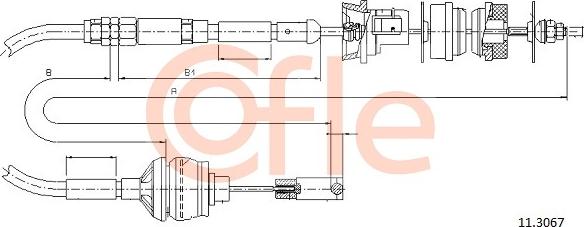 Cofle 11.3067 - Трос, управління зчепленням autocars.com.ua