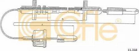 Cofle 11.318 - Трос, управління зчепленням autocars.com.ua