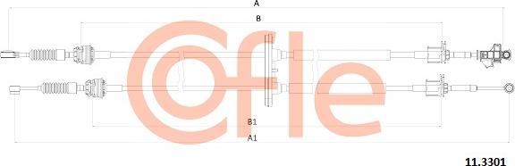 Cofle 11.3301 - Трос, ступінчаста коробка передач autocars.com.ua