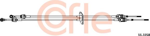 Cofle 11.3358 - Трос, ступенчатая коробка передач avtokuzovplus.com.ua