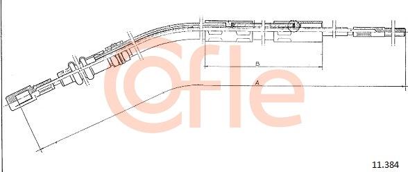 Cofle 11.384 - Трос, управління зчепленням autocars.com.ua