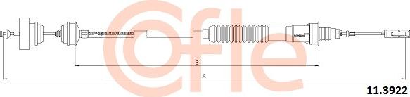 Cofle 92.11.3922 - Трос, управління зчепленням autocars.com.ua