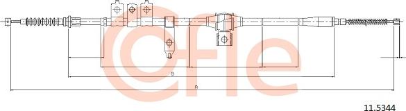 Cofle 11.5344 - Трос, гальмівна система autocars.com.ua