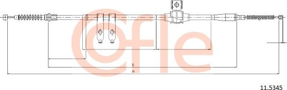 Cofle 11.5345 - Трос, гальмівна система autocars.com.ua